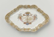 Pattipan from the 'Swellengrebel service' with a double crowned monogram and a border with floral scrolls