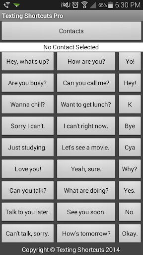 Texting Shortcuts - Pro