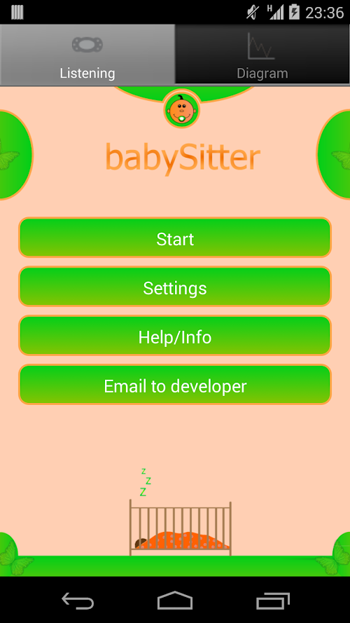 Android application babyPhone - babySitter screenshort