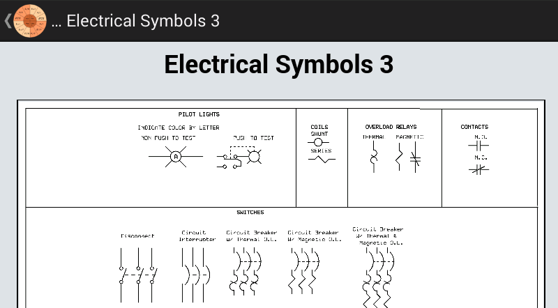 Master Electrician Reference Screen 4