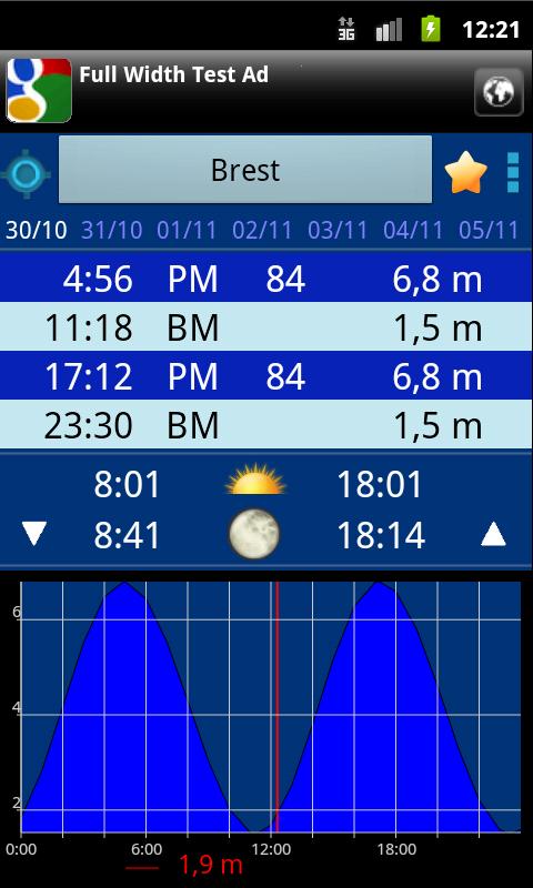 Android application FR Tides screenshort