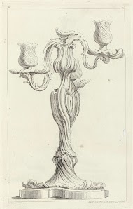 Ontwerp voor een driearmige kandelaber