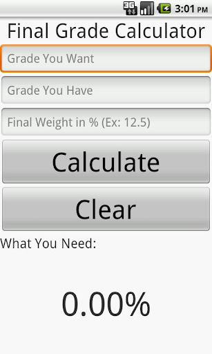 Final Grade Calculator