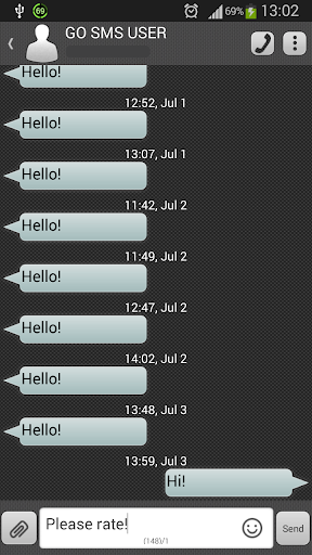 GO SMS Carbon Theme