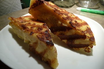 Pancetta and Cheese Grilled Polenta Wedges 
