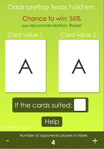 【免費娛樂App】Odds hand poker - Monkeys-APP點子