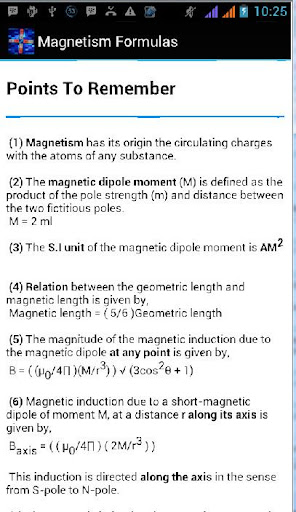 【免費書籍App】Magnetism Formulas-APP點子