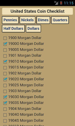 U.S. Coin Checklist