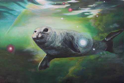 <p>
	Seal in Space</p>
<p>
	Oil on Canvas</p>
<p>
	20x30</p>
<p>
	$1200</p>
<p>
	 </p>
<p>
	Also available in Prints or Cards</p>
