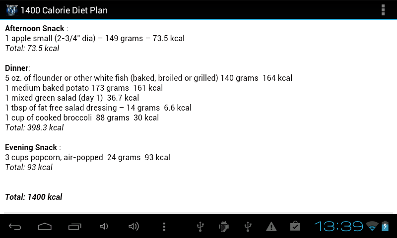 1400 Calorie Diet Indian Food