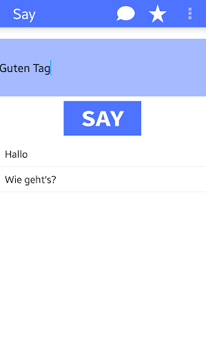 Say - Text in Sprache