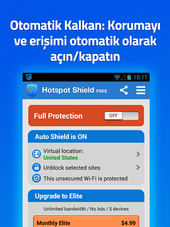 Hotspot Shield VPN for Android - screenshot