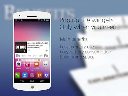 Popup Widget 2: miniatura da captura de tela  