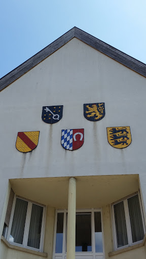 Stadtteil Wappen an Hauswand 