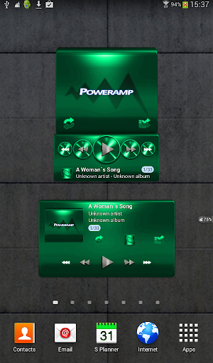 Poweramp widget MINT METAL