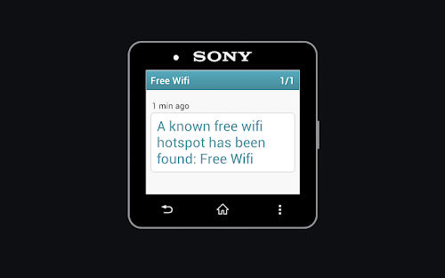 Android application Free Wifi Notifier screenshort