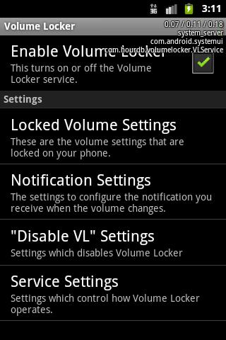   Volume Locker – Capture d'écran 