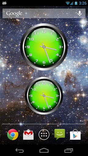 3D Glow 2 Analog Clock Widget