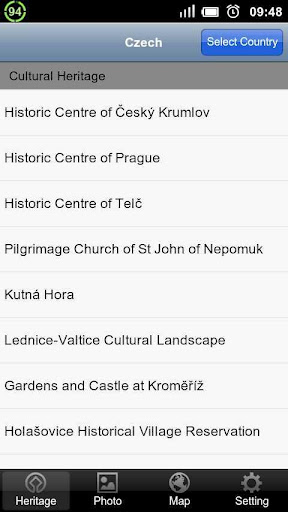 World Heritage in Czech
