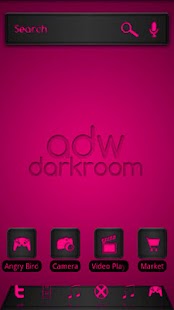 Lastest ADW Theme Darkroom Pink APK for Android