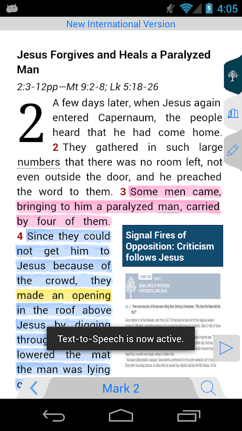 Android application NIV Student Bible screenshort