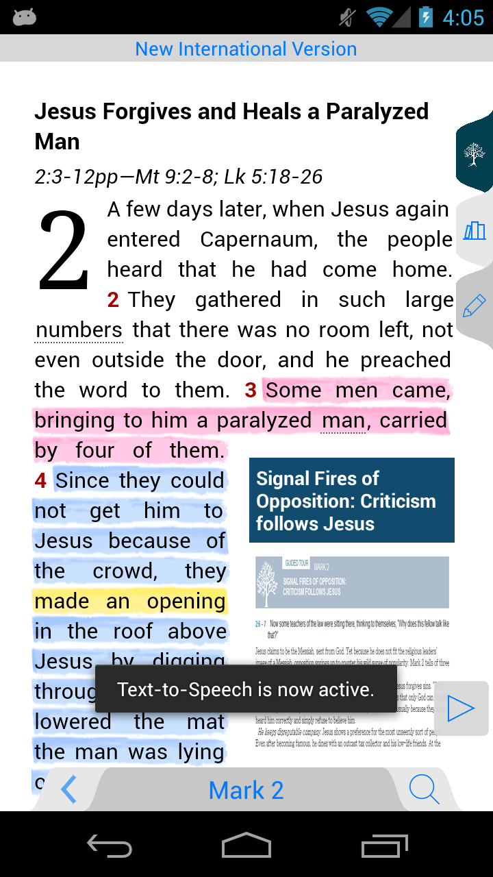 NIV Student Bible Screen 1