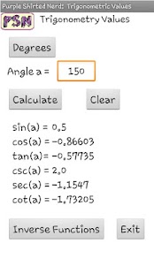 PSN Trigonometry Calculator Screenshots 0