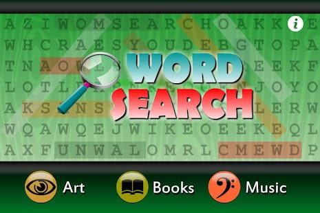  Word Search Art, Books, Music  