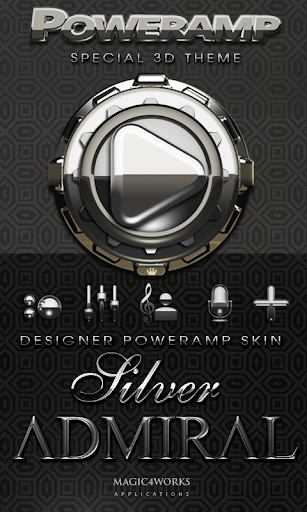 Poweramp skin Silver Admiral