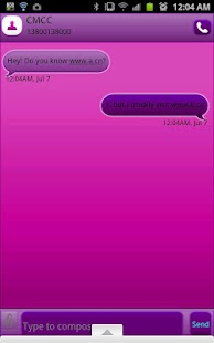 Lastest GO SMS - Bubble Purple APK for PC