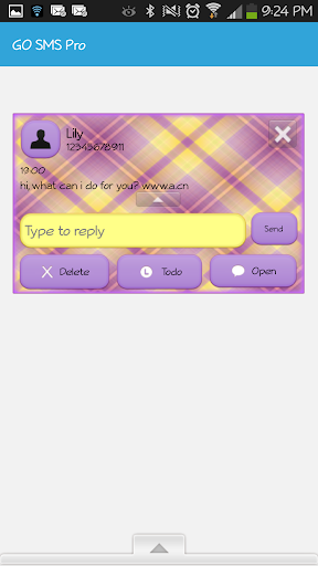 【免費個人化App】GO SMS - Purple Plaid 3-APP點子