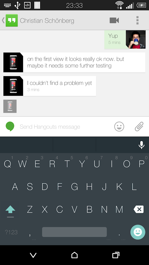 Android L Keyboard - screenshot