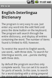 English to Interlingua Screenshots 1