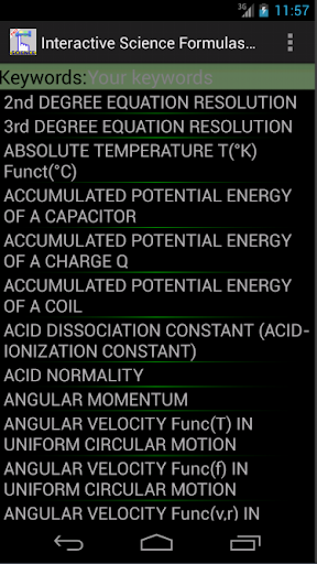 Science Formulas PRO