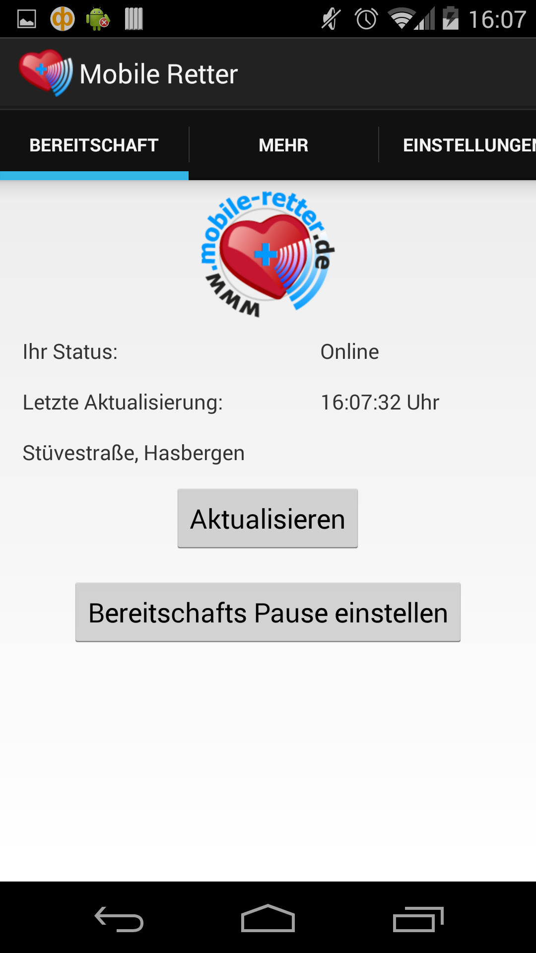 Android application Fast Responders screenshort