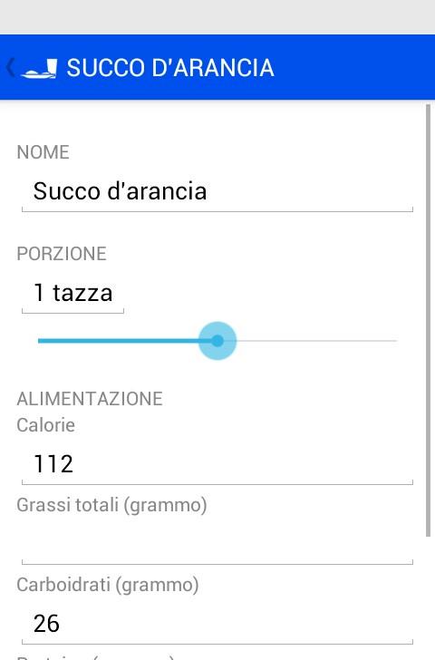 Diario alimentare Screen 2