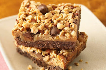 Peanuttiest Peanut Butter Brownie Bars