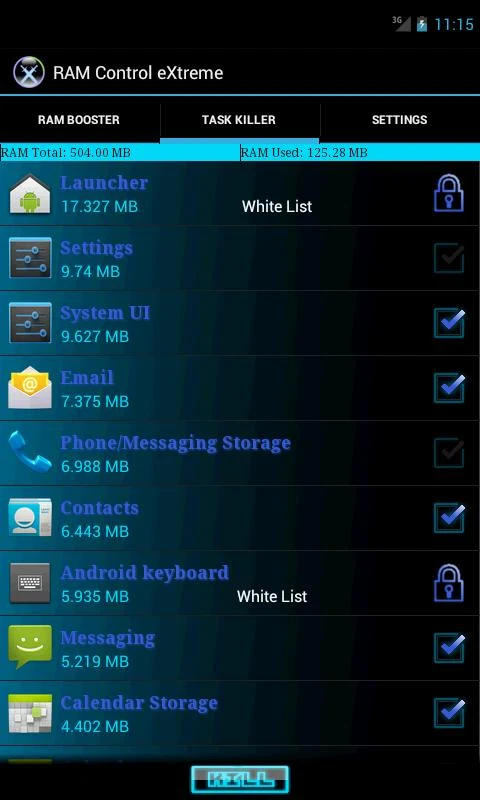 RAM Control eXtreme Pro - screenshot