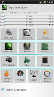 Tegra Overclock - screenshot thumbnail