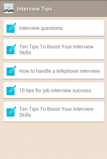 Interview Tips