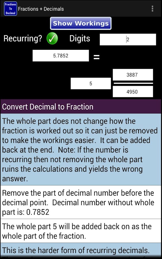 How to write fraction in calculator