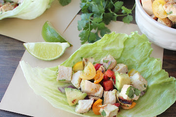 Chili Lime Chicken Taco Lettuce Cups