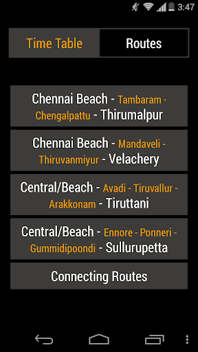 TrainSnap Chennai Train Timing