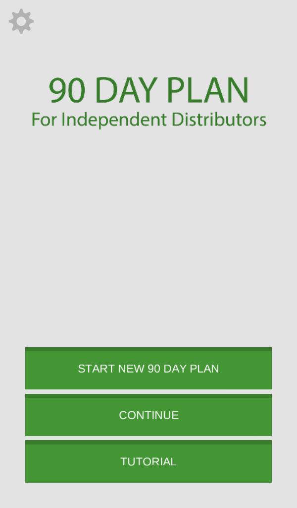 90 Day Plan Screen 1