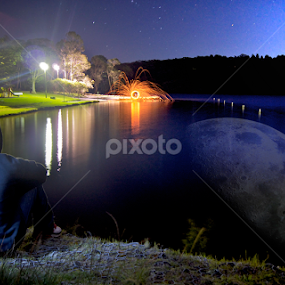Moon reflection by Adam Scarf - Digital Art Places