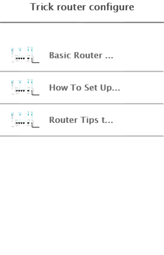 Trick router configure