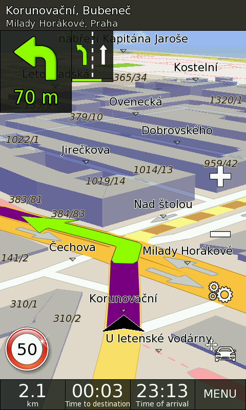 GPS Navigation BE-ON-ROAD - screenshot