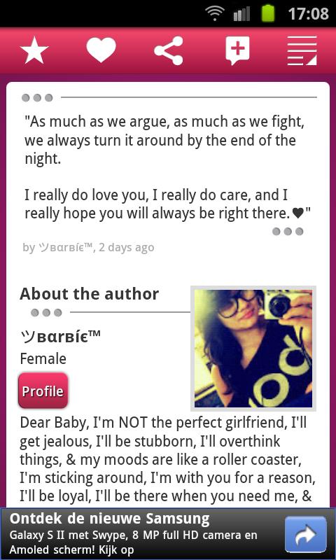 description enjoy the best love quotes for android read all about love ...