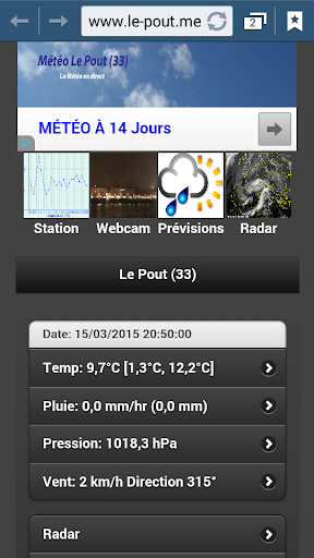 Météo Le Pout 33