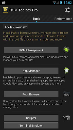 ROM Toolbox Pro apk tools overview